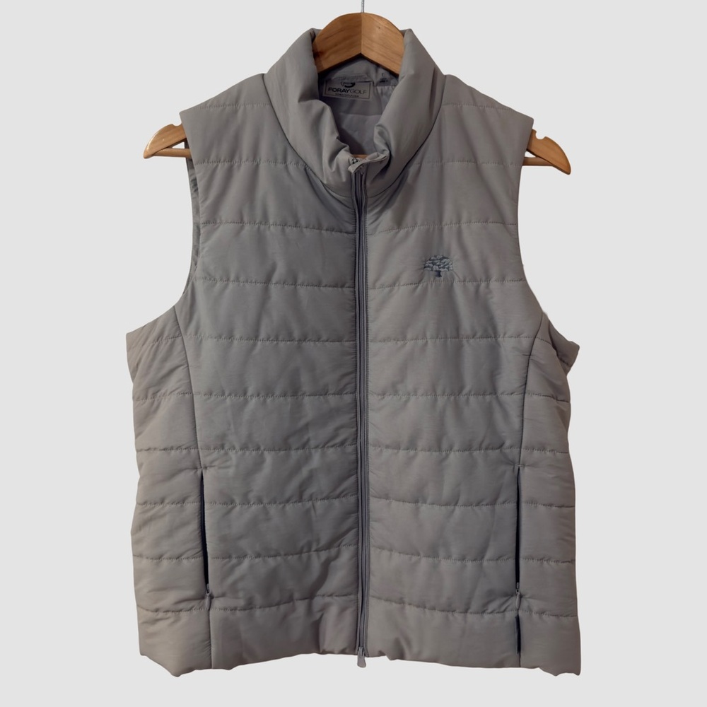 Foray Golf Gray Quilted Puffer Vest L